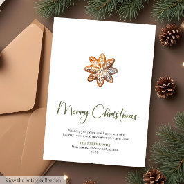 Minimalist Custom Holiday Christmas Greeting Card Feiertagskarte