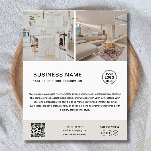 Minimalist Custom Logo Photo Business Flyer