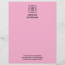 Minimalist Custom Logo Text Professional  Briefbogen