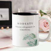 Minimalist Custom Name Hijab Line Art Two-Tone Mug Zweifarbige Tasse