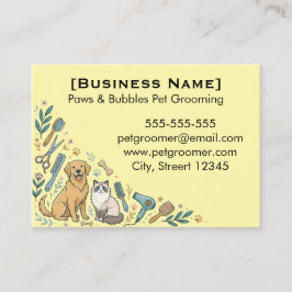 Minimalist Custom Pet Groomer Business Card  Visitenkarte