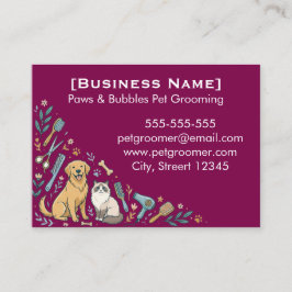 Minimalist Custom Pet Groomer Business Card  Visitenkarte