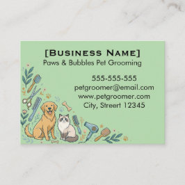 Minimalist Custom Pet Groomer Business Card  Visitenkarte