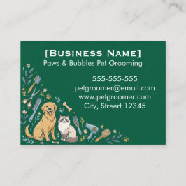 Minimalist Custom Pet Groomer Business Card  Visitenkarte