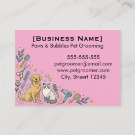 Minimalist Custom Pet Groomer Business Card  Visitenkarte