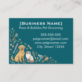 Minimalist Custom Pet Groomer Business Card  Visitenkarte