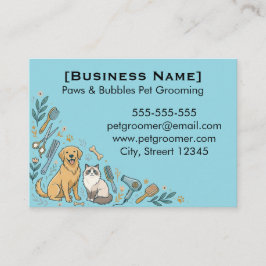 Minimalist Custom Pet Groomer Business Card  Visitenkarte