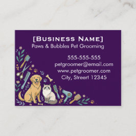 Minimalist Custom Pet Groomer Business Card  Visitenkarte