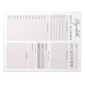 Minimalist Customizable To Do List Daily Planner Notizblock (Vorderseite)