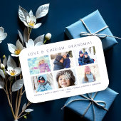 Minimalist Cute 6 Multi Photos Collage Keepsake Magnet