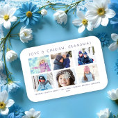 Minimalist Cute 6 Multi Photos Collage Keepsake Magnet