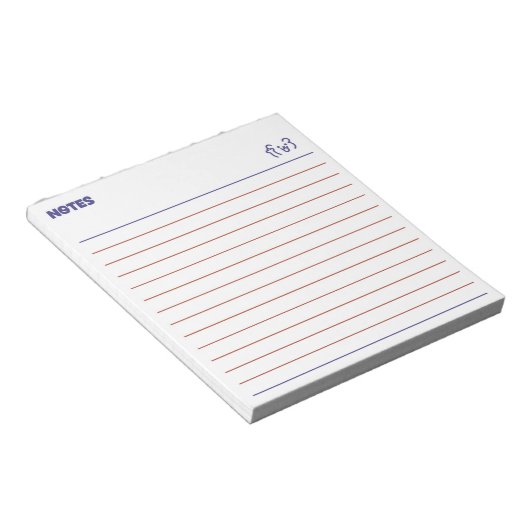 Minimalist cute bear note taking notizblock (angewinkelt)