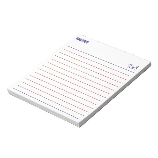 Minimalist cute bear note taking notizblock (Rotiert)