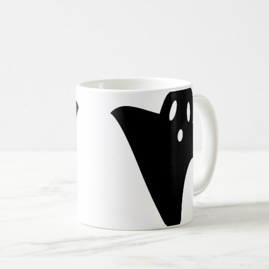 Minimalist cute ghost kaffeetasse (VorderseiteRechts)
