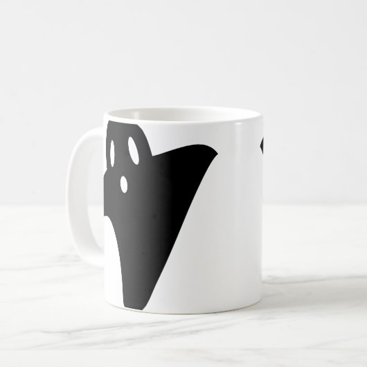 Minimalist cute ghost  kaffeetasse (Vorderseite Links)