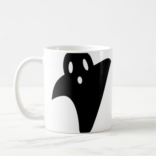 Minimalist cute ghost  kaffeetasse (Links)