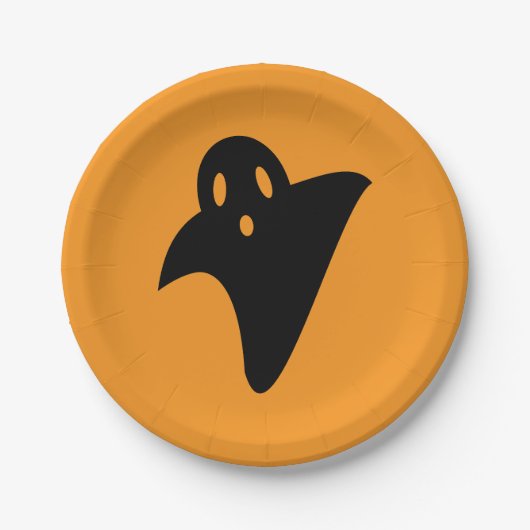 Minimalist cute ghost pappteller (Vorderseite)
