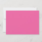 Minimalist Cute Hot Pink Cream Custom Bat Mitzvah Dankeskarte (Rückseite)
