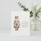 Minimalist Cute Nutcracker Christmas Postkarte (Stehend Vorderseite)