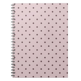 Minimalist Cute Soft Light Pink Brown Polka Dots Notizblock