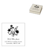 Minimalist Cute Wildflowers Bunch Family Address Gummistempel (Stempel)