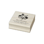 Minimalist Cute Wildflowers Bunch Family Address Gummistempel (Stempel)