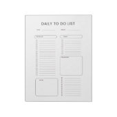 Minimalist daily to-do list notepad notizblock (Rotiert)