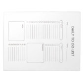 Minimalist daily to-do list notepad notizblock (Vorderseite)