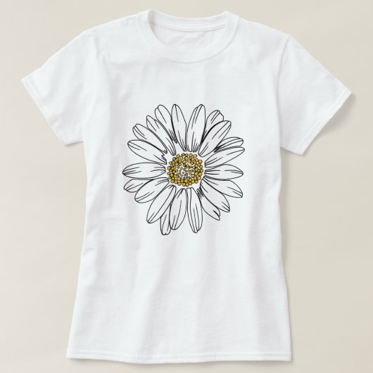 Minimalist Daisy; Summer Daisy Graphic T-Shirt (Design vorne)