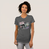 Minimalist Dancer Rose Heart Sketch Pastel T-Shirt (Vorne ganz)