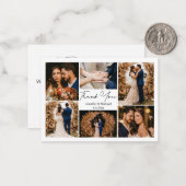 Minimalist danke Ihnen 6 Fotos Collage Hochzeit Mitteilungskarte (Vorderseite/Rückseite Beispiel)