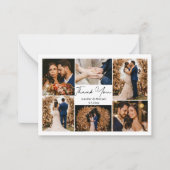 Minimalist danke Ihnen 6 Fotos Collage Hochzeit Mitteilungskarte (Vorderseite)