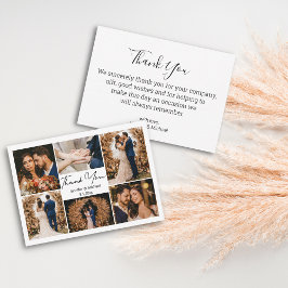 Minimalist danke Ihnen 6 Fotos Collage Hochzeit Mitteilungskarte