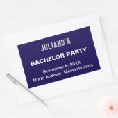 Minimalist Dark Blue Bachelor Party Sticker (Umschlag)