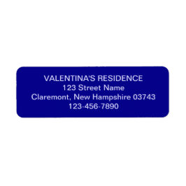 Minimalist Dark Blue Wedding Return Address Label