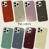 Minimalist Dark Gray Custom Monogram Polka Dot  Case-Mate iPhone Hülle