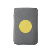 Minimalist Dark Gray Yellow Circle Single Dot Badematte (Vorderseite Vertikal)