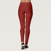 Minimalist Dark Red Yoga Leggings (Rückseite)