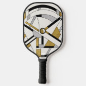 Minimalist Deco Circular Geometry Pickleball Schläger (Rückseite)