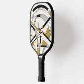 Minimalist Deco Circular Geometry Pickleball Schläger (Links)