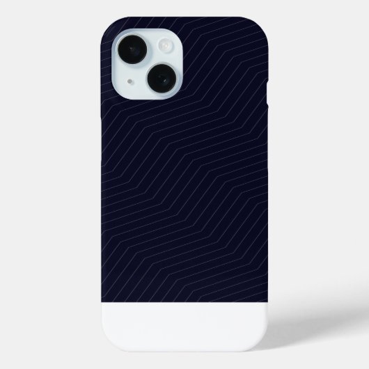 Minimalist Deep Blue Zig Zag Geometric Modern Phon Case-Mate iPhone Hülle (Rückseite)