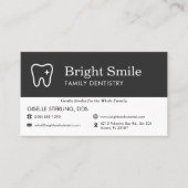 Minimalist Dental Appointment Reminder Tooth Logo Visitenkarte (Vorderseite)
