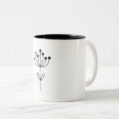 Minimalist Design Botanical  Zweifarbige Tasse (VorderseiteRechts)