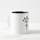 Minimalist Design Botanical  Zweifarbige Tasse (Vorderseite Links)
