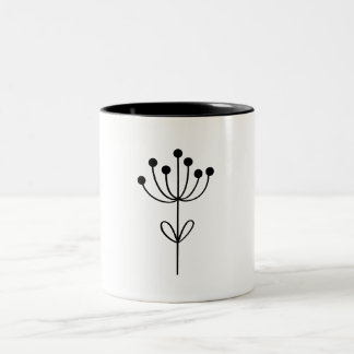 Minimalist Design Botanical  Zweifarbige Tasse