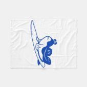Minimalist Design For Surfers. Mudskipper Is Surfi Fleecedecke (Vorderseite (Horizontal))