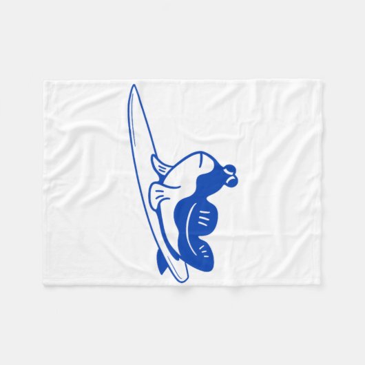 Minimalist Design For Surfers. Mudskipper Is Surfi Fleecedecke (Vorderseite (Horizontal))
