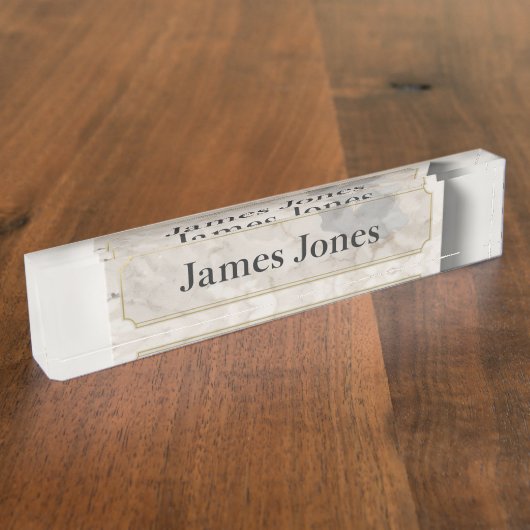 Minimalist Desk Sign | Modern Office & Home Table  Namensplakette (Seite)