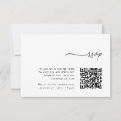 Minimalist Details & QR Code Wedding RSVP Card (Rückseite)