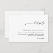 Minimalist Details & QR Code Wedding RSVP Card (Vorne/Hinten)